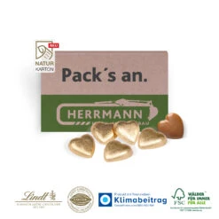 Schokoherzen in Präsentbox Business - Ideales kleines Geschenk für jeden Anlass -Snack Verkäufe 2024 91225 Praesentbox Business mit Lindt Schokoherzen 3 98353