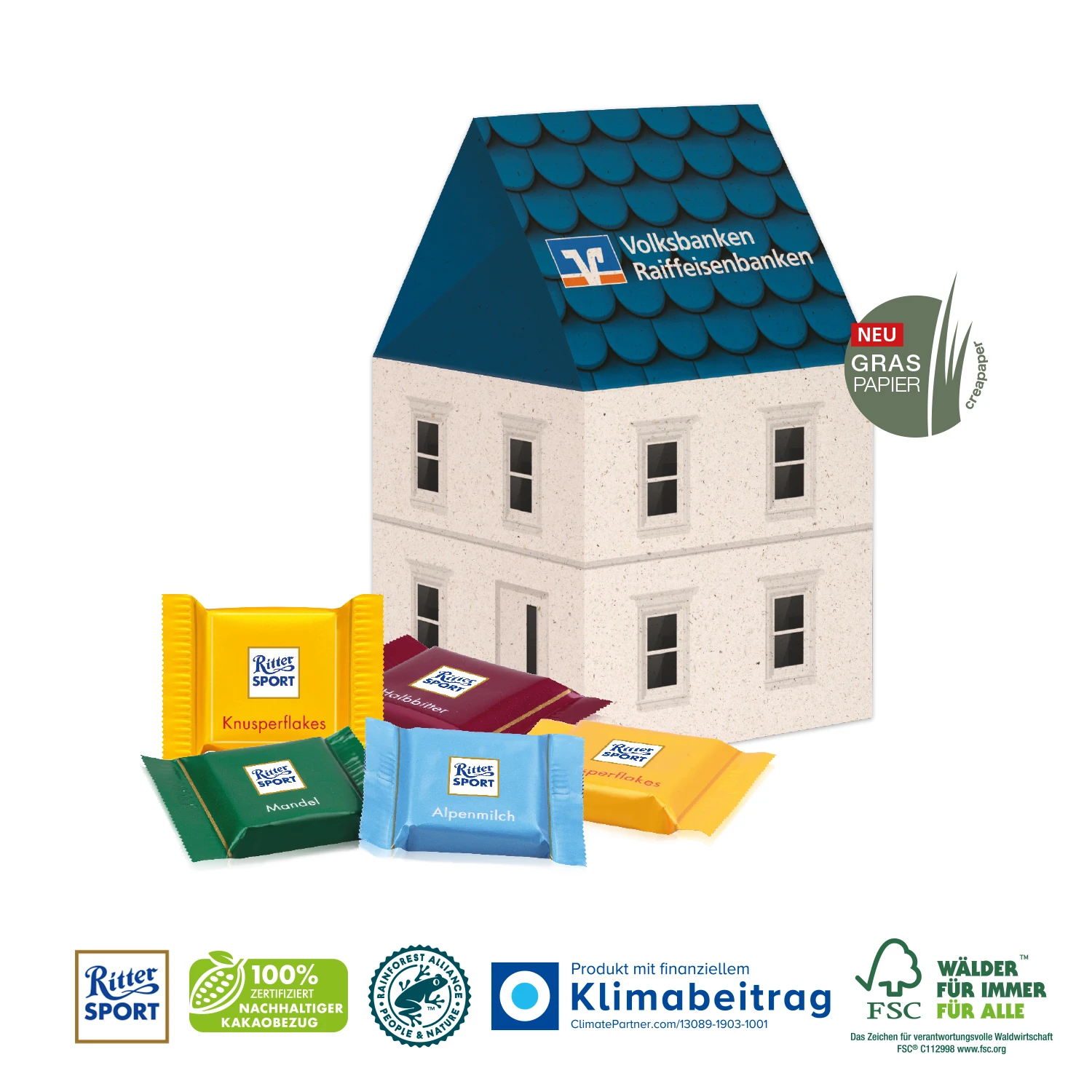 Präsent 'Weihnachtshaus' - Kleine Geschenkidee für Weihnachten 2 Präsent 'Weihnachtshaus' - Kleine Geschenkidee für Weihnachten – Bild 2