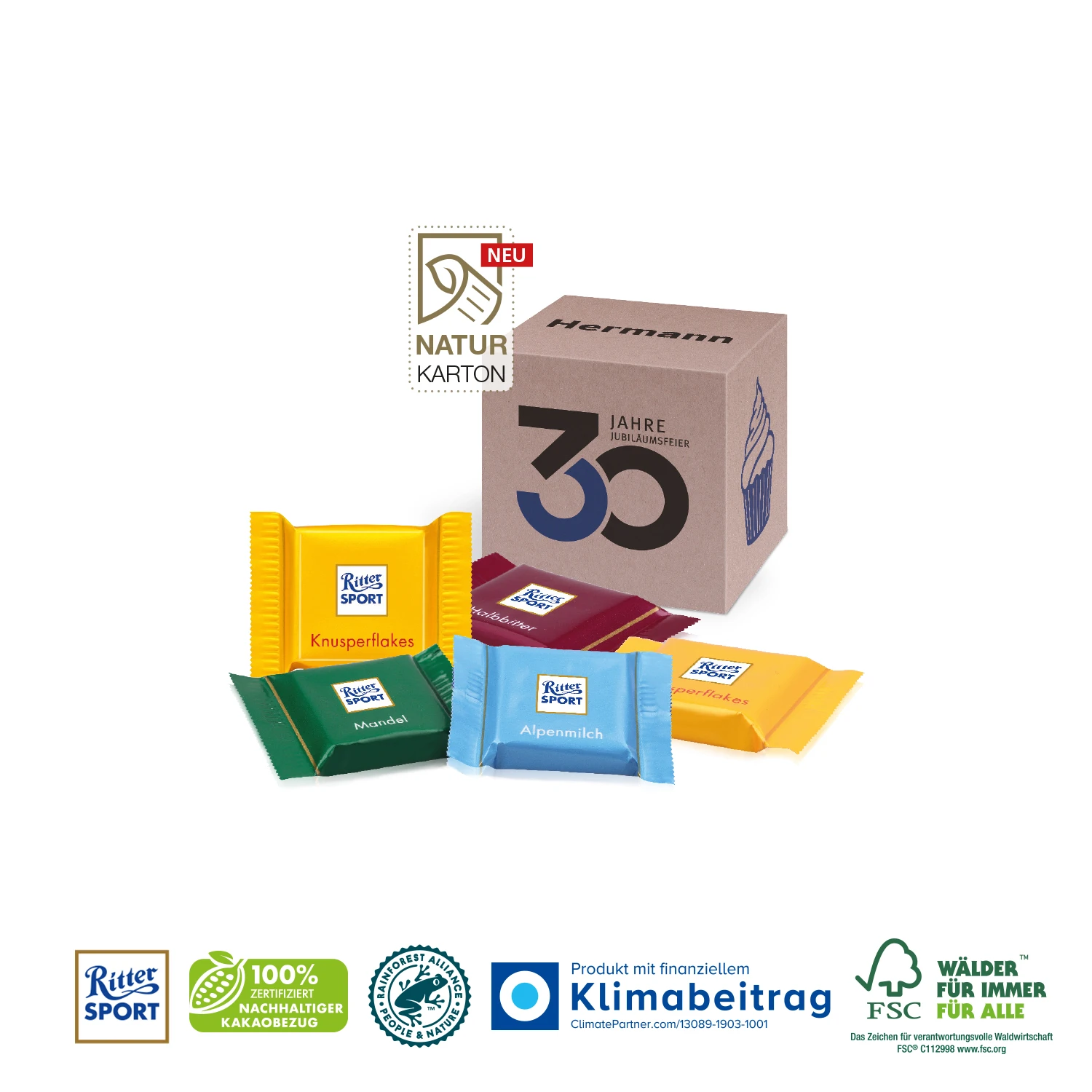 Werbewürfel Mit Süßer Füllung - Ritter SPORT | Kleine Präsente 3 Werbewürfel Mit Süßer Füllung - Ritter SPORT | Kleine Präsente – Bild 3