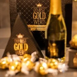 Du Bist Gold Wert - Premium Geschenkset für Mitarbeiter | Anerkennungsgeschenk -Snack Verkäufe 2024 Du bist Gold wert Geschenkset 19 72086