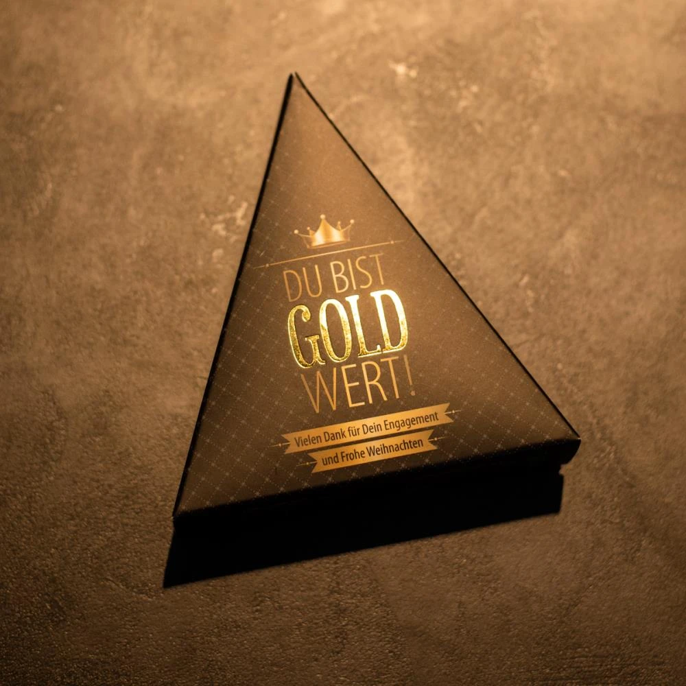 Du Bist Gold Wert – Lindt Pyramide - Weihnachtsgeschenk für Mitarbeiter 3 Du Bist Gold Wert – Lindt Pyramide - Weihnachtsgeschenk für Mitarbeiter – Bild 3