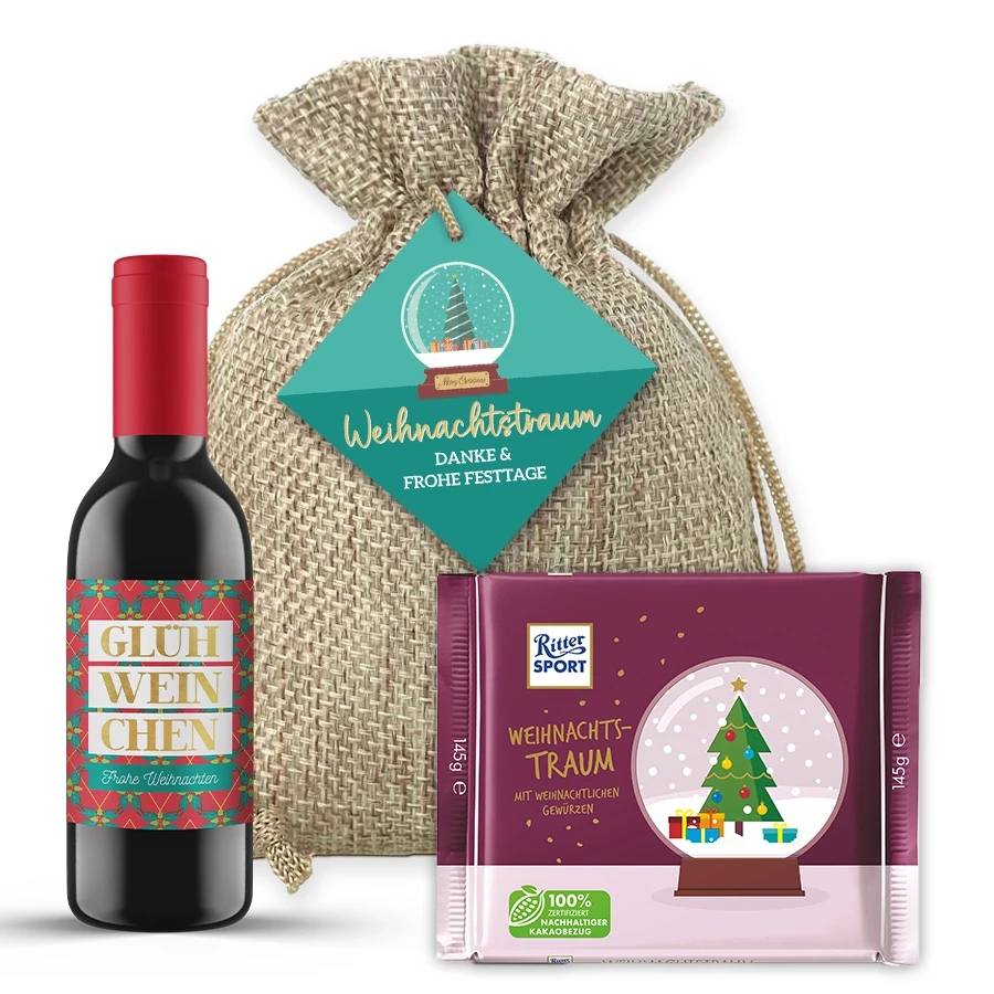 Weihnachtssäckchen 'Weihnachtstraum' - Perfekte Mitarbeitergeschenke für die Festtage 1 Weihnachtssäckchen 'Weihnachtstraum' - Perfekte Mitarbeitergeschenke für die Festtage