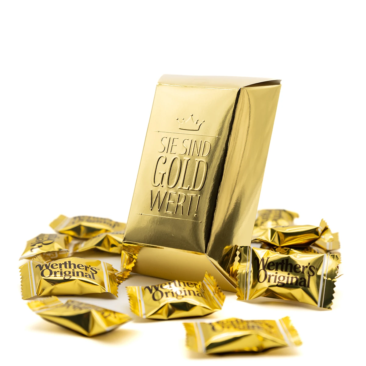 Goldbarren XL - Sie-Version - Werther's | Premium Mitarbeitergeschenke 1 Goldbarren XL - Sie-Version - Werther's | Premium Mitarbeitergeschenke
