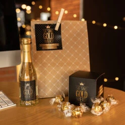 Geschenktüte 'Sie Sind Gold Wert' - Premium Mitarbeitergeschenke für besondere Anlässe