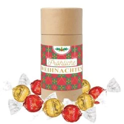 Weihnachtssack 'Fröhliche Weihnachten' - Glühweinchen | Mitarbeitergeschenke für festliche Stimmung -Snack Verkäufe 2024 WP13338 VH 94069