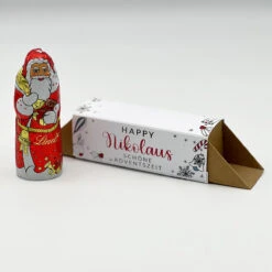 Lindt 'Happy Nikolaus' Schokoladenfigur - Perfektes Mitarbeitergeschenk -Snack Verkäufe 2024 WP13368 Happy Nikolaus Lindt 2 95281