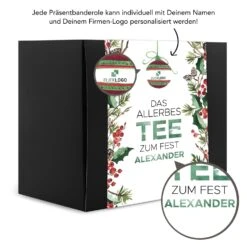 Geschenkset 'Teezeit' - Premium Mitarbeitergeschenk für Teeliebhaber -Snack Verkäufe 2024 mockup geschenkset Tee Lupe 69770