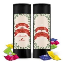 Geschenkhülse 'Danke' - Ritter Sport | Mitarbeitergeschenke | Dankeschön Geschenkverpackung -Snack Verkäufe 2024 mockup verpackung 2dosen danke froheweihnachten 89609