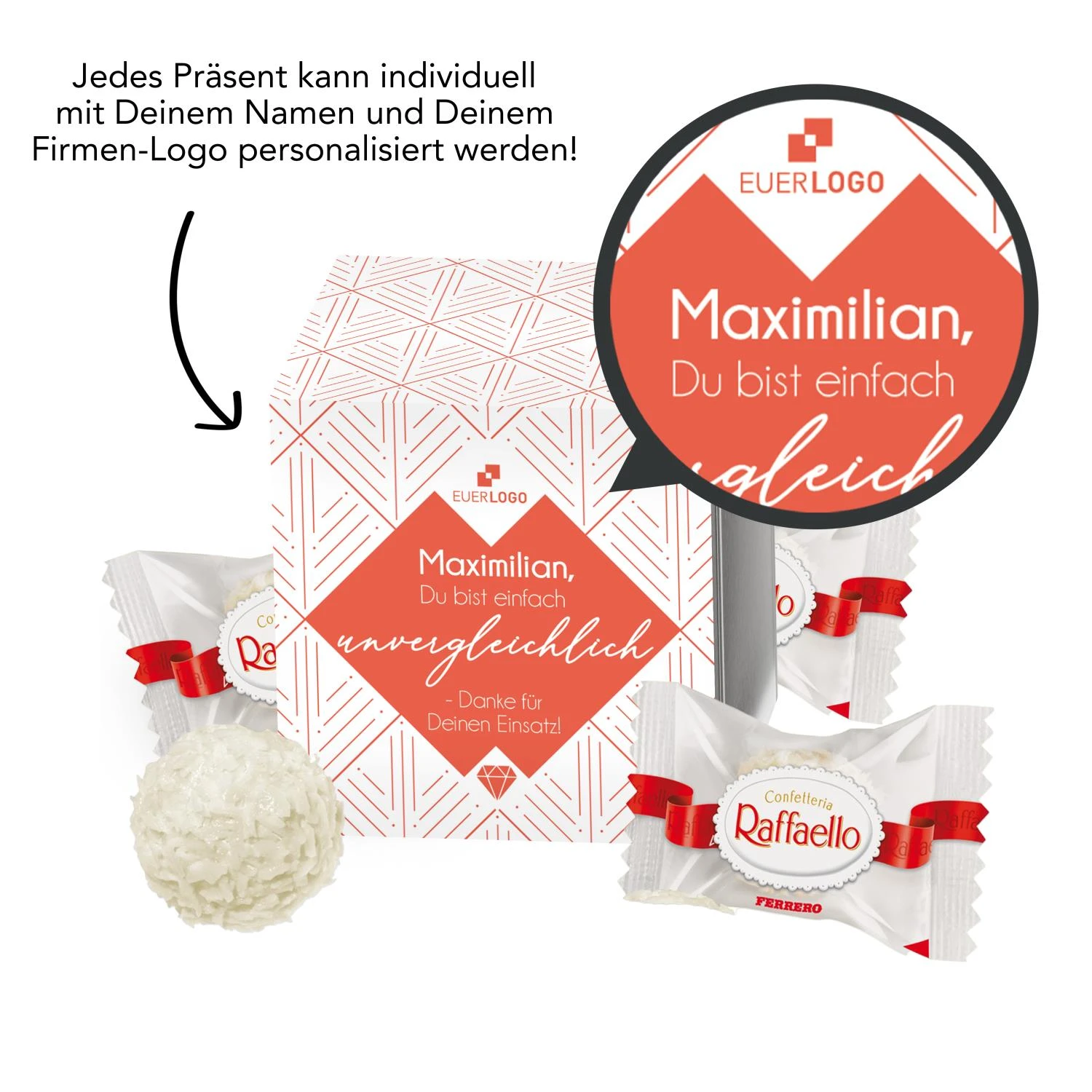 Geschenkdose 'Du Bist Einfach Unvergleichlich' - Raffaello | Mitarbeitergeschenke 2 Geschenkdose 'Du Bist Einfach Unvergleichlich' - Raffaello | Mitarbeitergeschenke – Bild 2