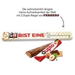 Du Bist Eine Bereicherung - 2er Ferrero Duplo | Mitarbeitergeschenke -Snack Verkäufe 2024 montage DUplo 2er Text 81121