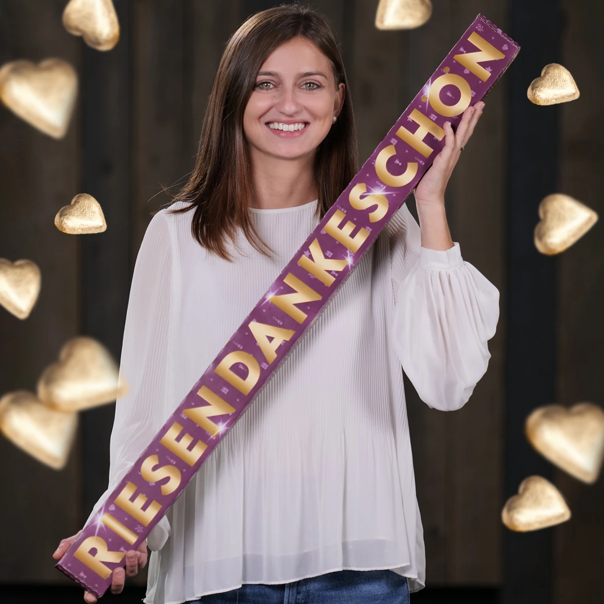 Riesen Dankeschön XXL - Lindt Herzen | Mitarbeitergeschenke | Premium Schokolade 2 Riesen Dankeschön XXL - Lindt Herzen | Mitarbeitergeschenke | Premium Schokolade – Bild 2