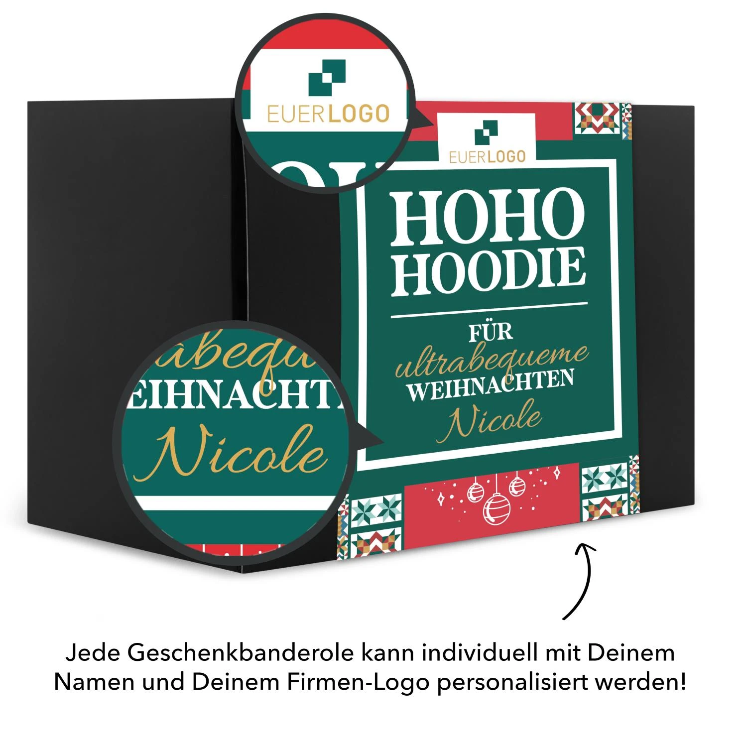Geschenkset 'Ho Ho Hoodie' - Perfekte Mitarbeitergeschenke für Weihnachten – Bild 3
