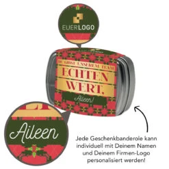 Geschenkdose 'Echten Wert' von Werther's Original - Ideales Mitarbeitergeschenk zu Weihnachten -Snack Verkäufe 2024 montage dose L echten wert LUPE 92251