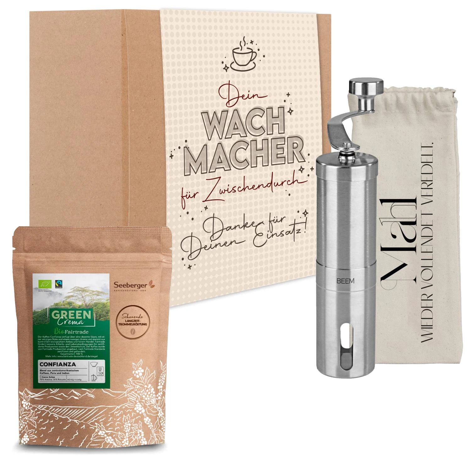 Geschenkset 'Dein Wachmacher' - Perfektes Mitarbeitergeschenk für Motivation & Energie 1 Geschenkset 'Dein Wachmacher' - Perfektes Mitarbeitergeschenk für Motivation & Energie