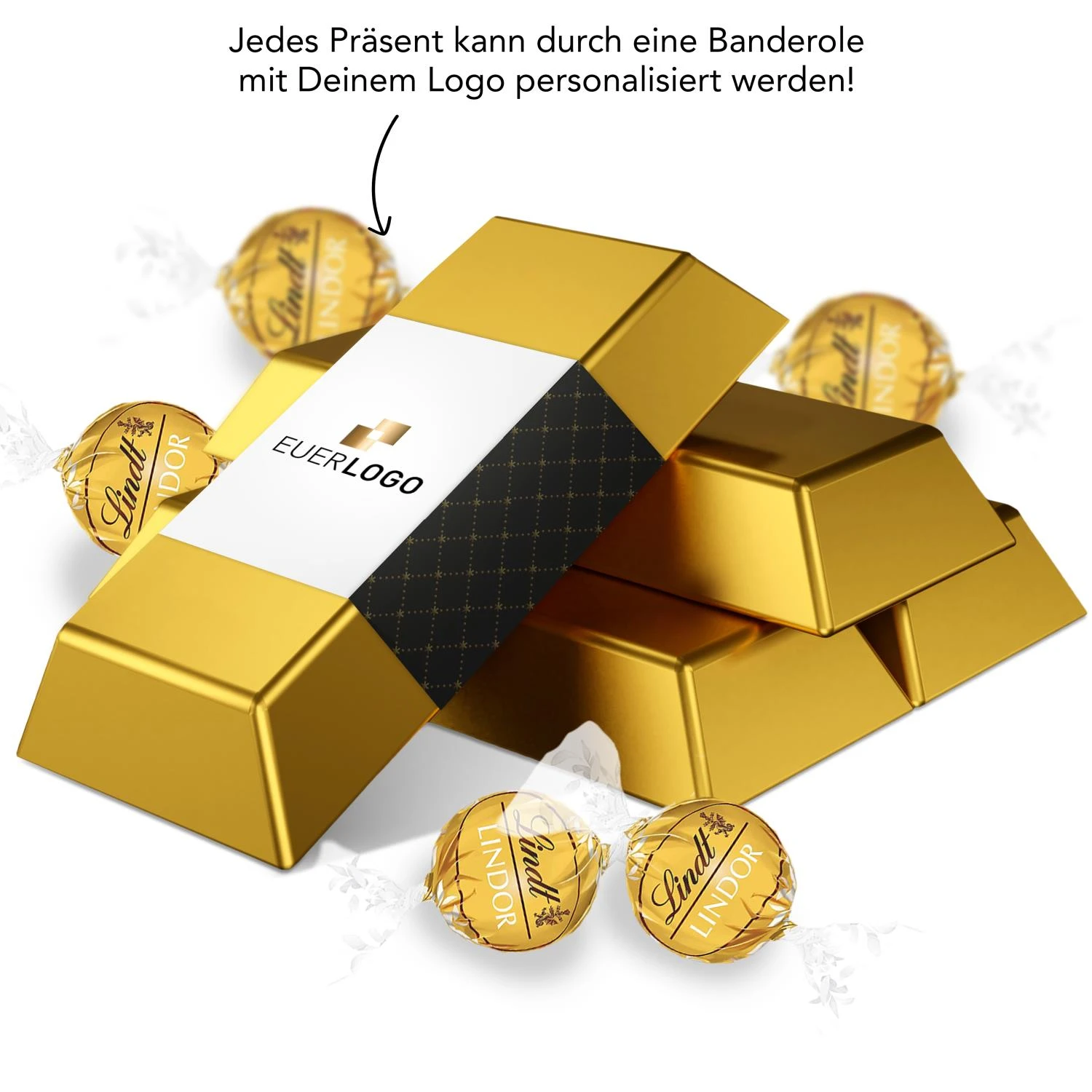 Sie Sind Gold Wert Goldbarren XL - Lindor | Premium Schokolade als Mitarbeitergeschenk – Bild 6