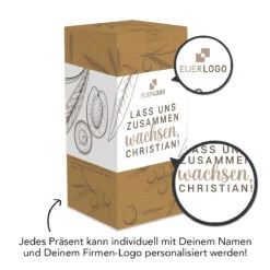 Lass Uns Zusammen Wachsen - Premium Olivenöl | Mitarbeitergeschenke -Snack Verkäufe 2024 montage hinterland Olivenoel banderole 93439