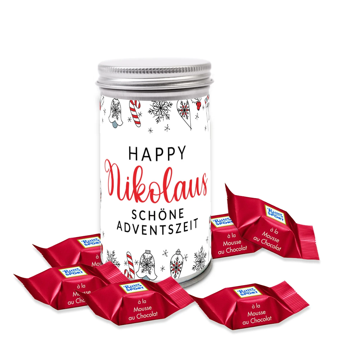 Geschenkdose 'Happy Nikolaus' - Ritter Sport | Mitarbeitergeschenke 1 Geschenkdose 'Happy Nikolaus' - Ritter Sport | Mitarbeitergeschenke