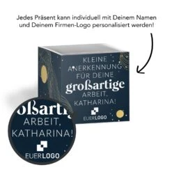 Geschenkdose 'Kleine Anerkennung' von Lindt - Ideales Mitarbeitergeschenk -Snack Verkäufe 2024 montage kleine anerkennung 1box Lupe 84482